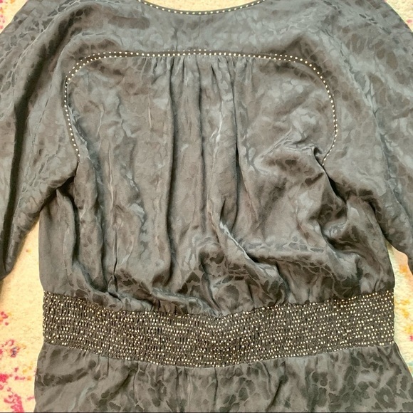 Rebecca Taylor Jacquard Cheetah Peasant Dress sz 4 - Picture 6 of 7